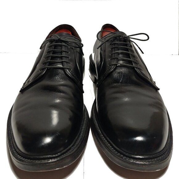 Stetson Vintage V-Cleat Classic Glossy black Butcher Dress Shoes Sz 12 main image 14